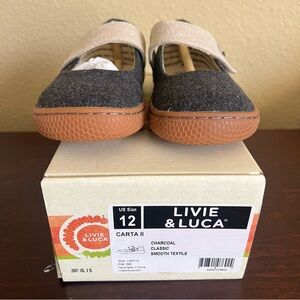 Livie & Luca Carta II Size 12 Charcoal Classic Smooth Textile